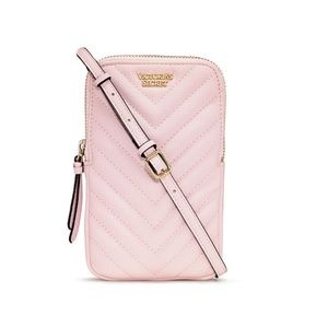 Victoria's Secret Pebbled V-quilt phone Crossbody